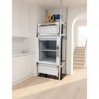 Mini monte-charge de cuisine 100 kg, 2 arrêts, 3 niveaux, pour le service alimentaire en restaurant