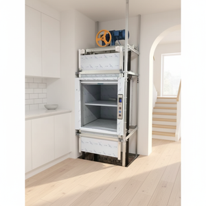 Montacargas Pequeño para Cocina, Elevador de Alimentos de 100 kg, 2 Paradas, 3 Niveles, para Restaurante - Product Image 2