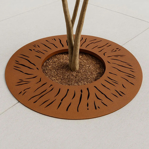 Borde Rectangular de Acero Corten para Jardín, Anillo de Árbol Pre-oxidado, Bordes Circulares para Árboles, Bordes para Paisajismo en Polvo - Product Image 1