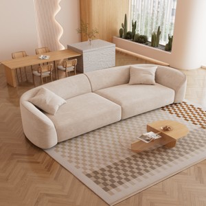 Diskon besar desain Italia kain mewah Sofa Lounge pembagi gaya baru Sofa lapis kain pabrik penjualan langsung