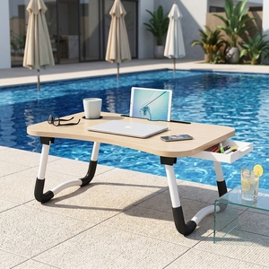 Meja Laptop Lipat Portabel OEM ODM Grosir, Dapat Disesuaikan, dengan Laci, untuk Tempat Tidur dan Sofa - Product Image 4