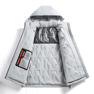 Logo personnalisé hiver hommes grande taille lâche décontracté coton rembourré vêtements tendance à capuche sport pain vêtements graphène à l'intérieur chaud - Product Image 2