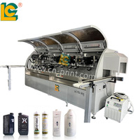 Machine d'impression sérigraphique automatique à 3 couleurs avec système de commande PLC et servomoteur pour bouteilles d'huile d'olive et bocaux de vinaigre