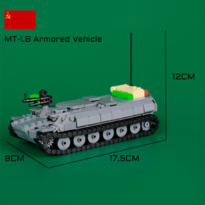 WW2 mini-soldat militaire soldats soviétiques MT-LB russe véhicule de transport blindé blocs de construction jouets - Product Image 2