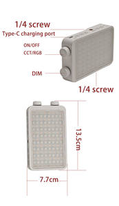 Portatile RGB Full-Color luce a LED Flash di riempimento luce da tasca luce di illuminazione fotografica per Selfie <span class=keywords><strong>Video</strong></span> - Product Image 6