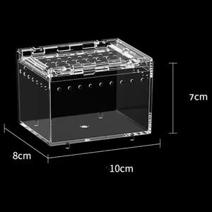 Transparentes Acryl Leichtgewichtiges Langlebiges Terrarium Zuchtbehälter für Reptilien Amphibien Schildkröten Eidechsen Spinnen Schlangen - Product Image 5