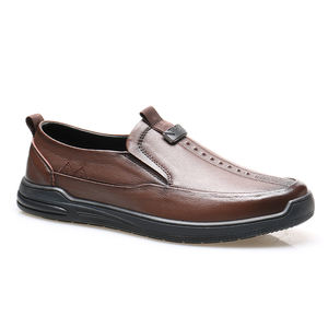 Zapatos Casuales para Hombre, Mocasines Clásicos de Cuero Original, Zapatos Planos Sin Cordones, Mocasines Masculinos, Zapatos Casuales de Vestir para Hombre - Product Image 1