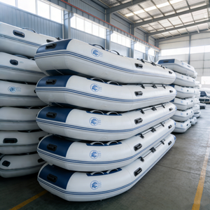 Bateau pneumatique léger et stable en PVC pour sports nautiques et plongée, type hovercraft, avec pont gonflable, pour 1 à 9 personnes - Product Image 5