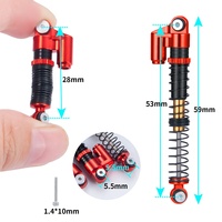 Amortisseurs CNC en aluminium à huile M009066 avec réservoir d'huile auxiliaire, amortisseur réglable, pièces de mise à niveau pour mini-crawler RC 1/24