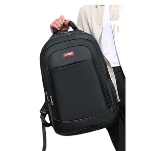 Laptop <b>Backpack</b> Large Capacity Business Travel Men <b>Black</b> Solid Color With Laptop Compartment Handle Spring 2023 - Product Image 3