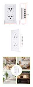 <span class=keywords><strong>Prise</strong></span> murale intelligente universelle <span class=keywords><strong>double</strong></span> sortie Tuya WiFi de haute qualité avec commande vocale Alexa pour la rénovation de maisons intelligentes en Amérique du Sud - Product Image 6