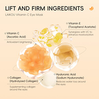 Masques Patchs Contour des Yeux Hydratants, Éclaircissants, Anti-Cernes et Anti-Rides au Collagène et Vitamine C, Marque Blanche