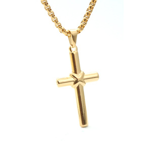 <b>Cross</b> Pendant Necklace Zinc Alloy Unisex Gift Jewelry - Product Image 1