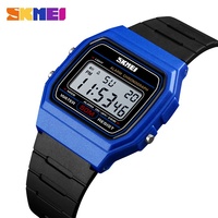 Jam Tangan SKMEI 1412 Terlaris, Model Kotak, LED, Tipis, Digital, Tahan Air, Olahraga, Stopwatch