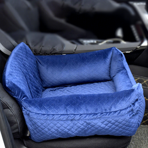 Asiento de coche para perros de moda moderna, desmontable, lavable, suave, cama elevadora de seguridad para mascotas, patrón de Animal sólido, forro polar de terciopelo plegable - Product Image 5