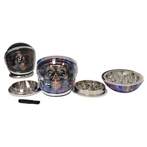Round Zinc Alloy Manual Modern <b>Herb</b> Grinder with Full Printed Art Design for Accessory - Product Image 2