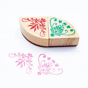 Stempel Kayu Vintage Kustom untuk Kerajinan Seni Scrapbooking Set Stempel Kayu