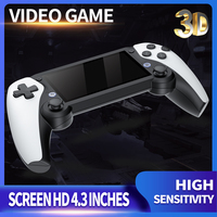 Consola de juegos portátil M25, pantalla IPS de 4,3 pulgadas, reproductor de vídeo portátil de 64GB, juegos clásicos en 3D, compatible con NES MD Linux Game Stick
