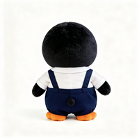 Peluche pingouin kawaii très populaire en tenue habillée, peluche pingouin moelleuse, cadeau d'anniversaire pour les amoureux des animaux