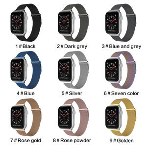 Bracelets de montre en maille milanaise en gros pour femmes, en acier inoxydable doré, boucle papillon, design sportif, 41 mm - Product Image 2