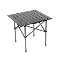 Table pliante moderne en fer pour le camping en plein air et petit tabouret - Mobilier de plage portable, imperméable et prêt pour les voyages