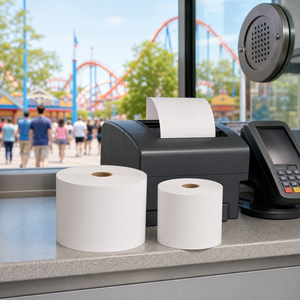 Rouleau d'étiquettes thermiques autocollantes en papier POS de qualité supérieure, sans BPA ni BPS, pour terminaux, vente en gros - Product Image 5