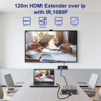 Extensor HDMI de 120M sobre IP, Extensor de Red HDMI, Extensor de Video Wall HDMI 1080P, Sistema de Distribución HDMI Cat5e Cat6