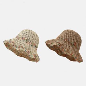 Chapeau de paille souple à large bord pour les vacances 2024, casquette de soleil d'été pour la plage, chapeau bob pliable en papier souple, chapeaux d'été pour femmes - Product Image 2