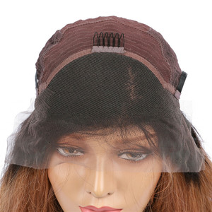 Parrucca anteriore del merletto dell'onda del corpo allentata vergine brasiliana all'ingrosso da 20 pollici 100% ombre colore 1b 30 parrucca frontale in pizzo <span class=keywords><strong>auburn</strong></span> - Product Image 2