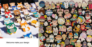 Broche en émail personnalisée à faible MOQ, épingle à charnière, badge de revers, dessin animé, animation comique, inspiration, métal pour sac à dos, vêtements - Product Image 3