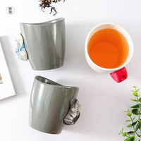 Tasse à espresso en céramique personnalisée faite à la main en porcelaine, motif escalade, cadeau moderne pour les promotions
