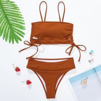 Milieuvriendelijke Dikkere Sneldrogende Conservatieve Beroemde Merk Vrouwen Hoge Taille Tweedelige Badpakken Roze Bikini