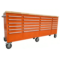 Banc de travail roulant pour garage, 24 tiroirs, coffre à outils robuste sur roulettes, construction métallique robuste, grandes boîtes à outils d'atelier