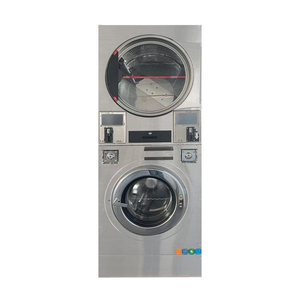Double <strong>Stack</strong> Commercial 25kg Coin Vending Laundry Equipment Wash Machine <strong>Washer</strong> Extractor and <strong>Dryer</strong> - Product Image 1
