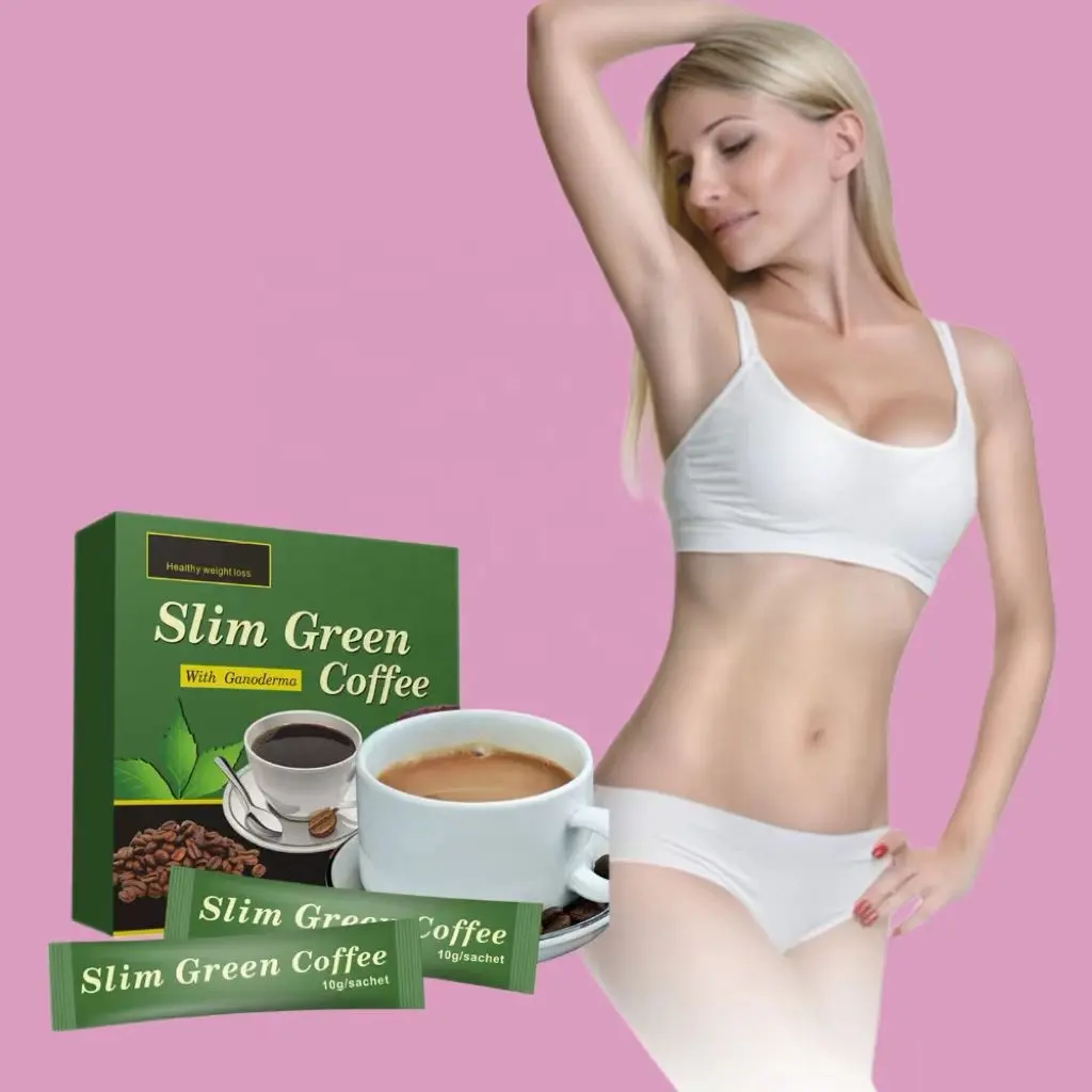 Slim green coffee natural herbs healthy Diet control Powder Instant weight loss Ganoderma coffee slimming