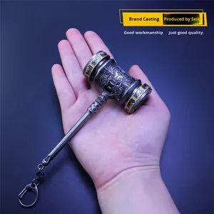 120mm Soul Land Hao Tian marteau entièrement en métal avec porte-clés <span class=keywords><strong>d</strong></span>écor de bureau à collectionner Anime périphérique, garçon cadeau porte-clés ornement - Product Image 5