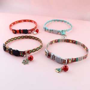 Bonito <span class=keywords><strong>Collar</strong></span> de Gato Rosa y Verde, Decoración de Encaje, Pajarita para Vacaciones, Navidad, Personalizada para Niño y Niña, Gatos Hechos de Poliéster - Product Image 1