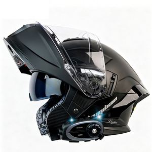 Nouveau Casque Moto 2026 Certifié DOT CCC avec Caméra Intégrée, Intercom Sans Fil pour 2 Personnes, Double Visière Relevable, Casque Intégral - Product Image 6
