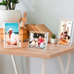 Bán buôn 4x6 inch từ rõ ràng đôi Acrylic hình ảnh khung với trở lại hỗ trợ đứng - Product Image 4