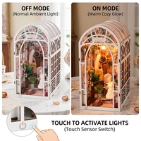 Hamaileon Vente en gros Saint-Valentin 3D Cottagecore Puzzle en bois DIY Book Nook Kit Fleur Serre Miniatures pour petite amie Adultes