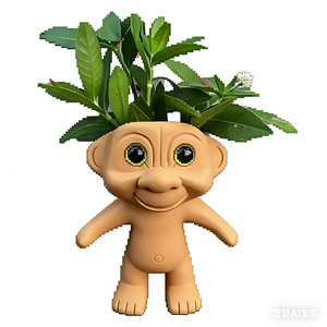 Lustiger Troll-Puppen-Blumentopf, Niedlicher Harz-Pflanzkübel für Heim- und Gartendekoration - Product Image 5