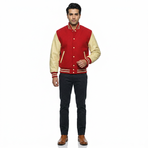 Varsity <b>Jacket</b> Custom Printing Long Sleeve <b>Men's</b> <b>Baseball</b> <b>Jacket</b> <b>Men</b> Plain Blank Varsity Letterman <b>Jackets</b> - Product Image 1