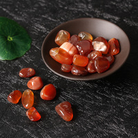 CHAOKUN Pierre roulée en agate rouge naturelle, cristal poli, morceau brut, grande particule, décoration pour aquarium