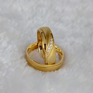 Anillos de Boda de Acero Inoxidable Chapados en Oro de 14k Africanos, Precio al por Mayor - Product Image 3