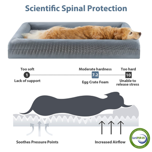 Extra Large Orthopedic Dog Bed - Washable Pet <b>Sofa</b> with Removable <b>Waterproof</b> <b>Cover</b>, Bolster Edge Support for Joint Relief - Product Image 4