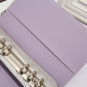 Quaderno Creativo A6 con Fiocco in Paillettes PU per Studenti, 6 Fori, Ricaricabile, con Cinturino - Product Image 5