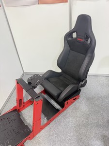 Cockpit de simulateur de course ergonomique JIABEIR, cadre en aluminium noir avec siège en similicuir réglable pour une expérience de jeu immersive - Product Image 6