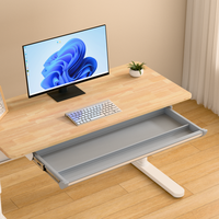 Bureau ergonomique de style moderne pour la maison Bureau d'ordinateur debout facile à assembler Table d'écriture à réglage manuel de la hauteur Chaise d'étude
