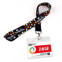 Lanyard Kartu ID Ramah Lingkungan, Murah, Warna-Warni, Bahan Polyester, Sablon Sutra, Tahan Air, Ukuran Dapat Disesuaikan, Custom