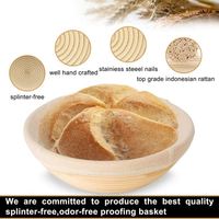 Runder Rattan-Banneton-Korb Einzelner Brot-Gärkorb Kleiner Brotkorb für Party Sauerteig-Schneidewerkzeug